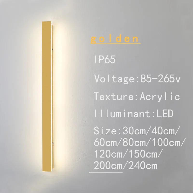 Long Wall Light Outdoor Lighting Waterproof Ip65LED Garden Country Villa Balcony Light Lnterior Wall Bedroom Living Room Light