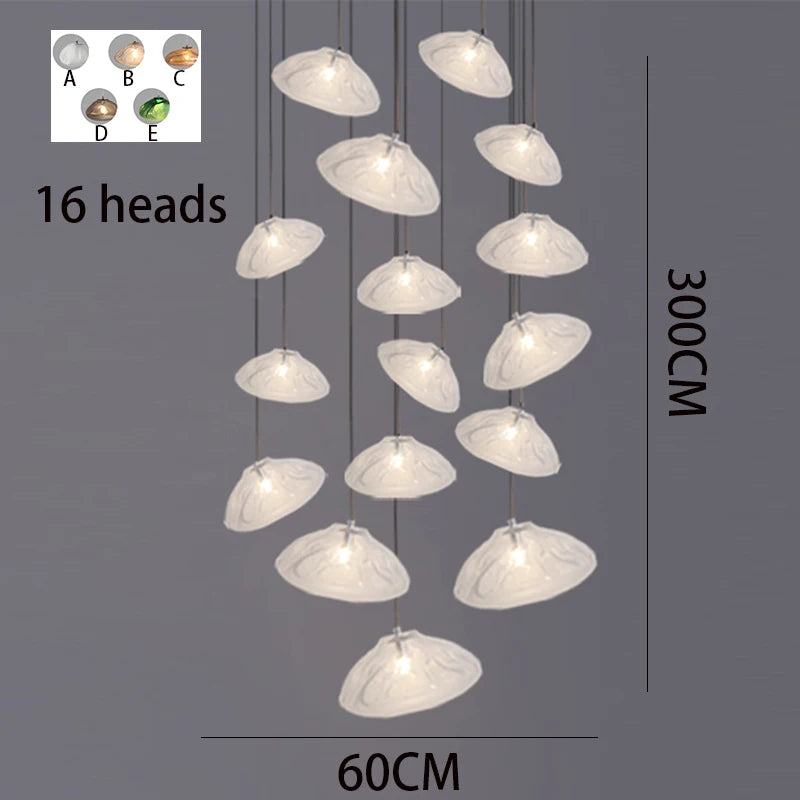 Nordic home decoration, stair chandelier, living room and dining room Pendant lights, ceiling light, indoor lighting
