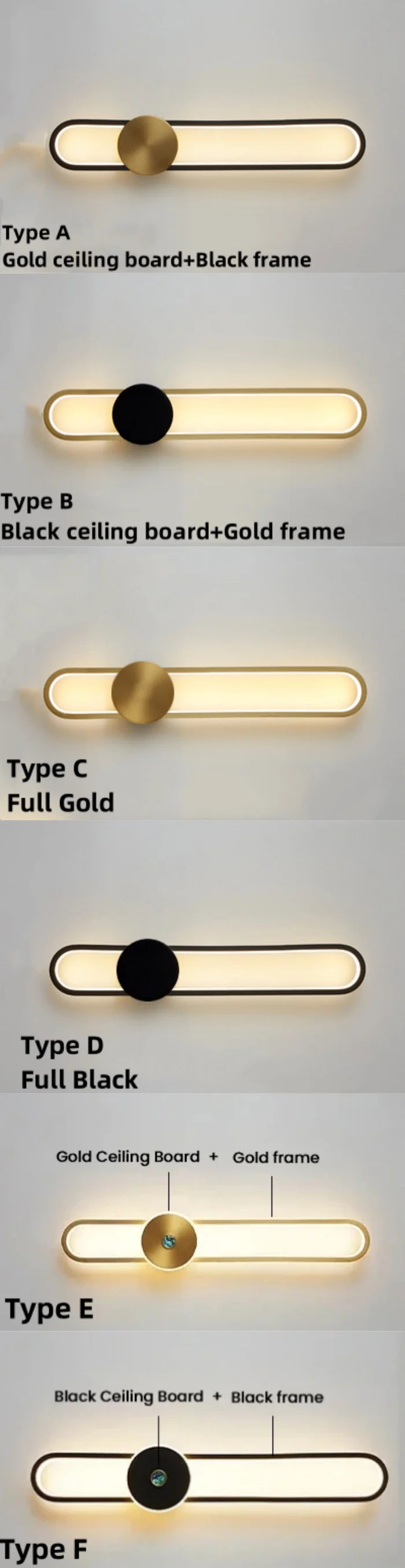 Modern Sconce LED Long Wall Light for Bedroom Living Room Surface Mounted Background Room Decor Wall Lighting Fixture
