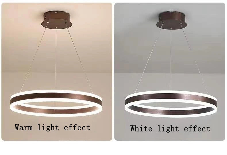 Modern Ring LED Chandelier Dimmable for Tables Dining Living Room Bedroom Kitchen Island Pendant Lamp Home Decor lusters Fixture