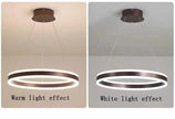 Modern Ring LED Chandelier Dimmable for Tables Dining Living Room Bedroom Kitchen Island Pendant Lamp Home Decor lusters Fixture