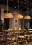 Bamboo Lantern 30cm Pendant Lamp Natural Rattan Wicker E27 LED Chandeliers Hand-Woven Lampshades Lighting Fixture Hanging Light