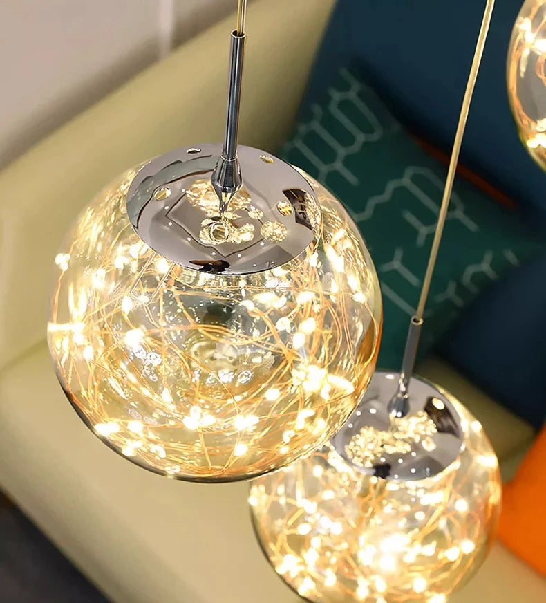 New models Nordic Home Decoration Stair Chandelier Living room and Dining room Pendant Lights Ceiling light indoor Lighting