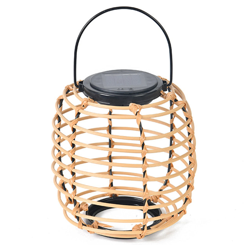 Solar Garden Light Ornaments 600mAh Imitation Rattan Lawn Projection Light Decor