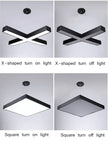 Led Lamps Office Chandelier Creative Hexagonal Round Simple Y-shaped splicing Special-Shaped Chandelier Gym Office Light