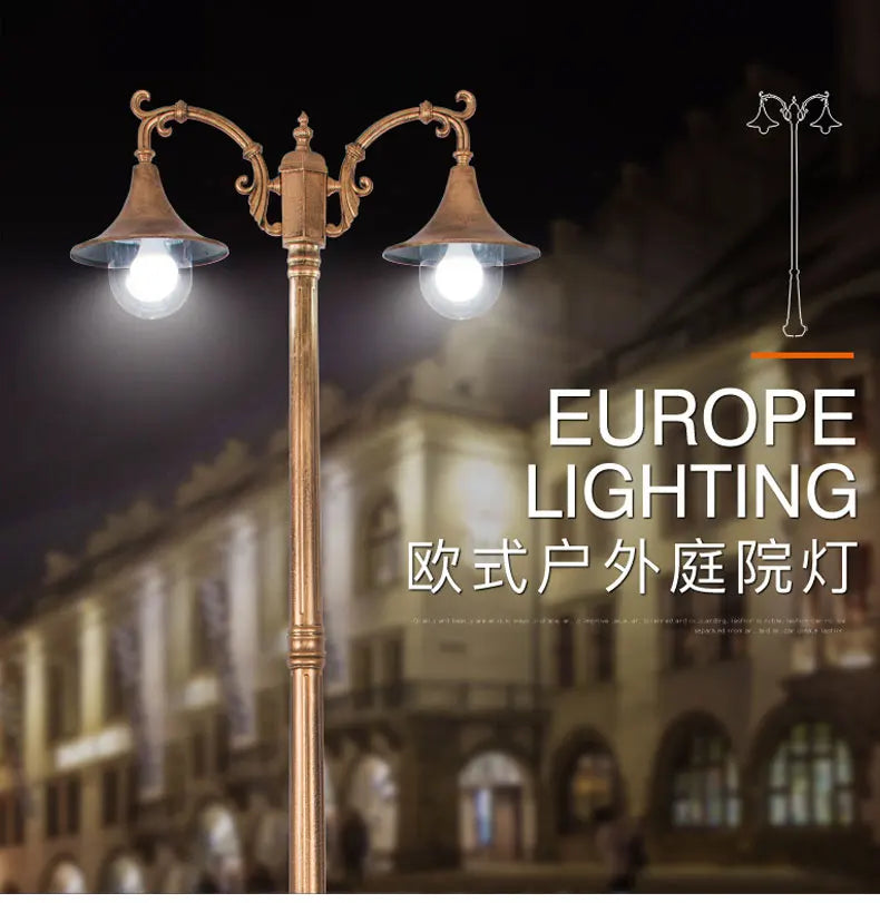 European Outdoor Waterproof Garden Light Villa Courtyard Lawn Lamp Community Park High Pole Street Lamps Landscape Lighting