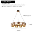 2026 Pendant Light For Bedroom Living Room Kitchen Dining Table Bar Home Decor Modern LED Glass Tile Suspension Lamp Smoke Gray