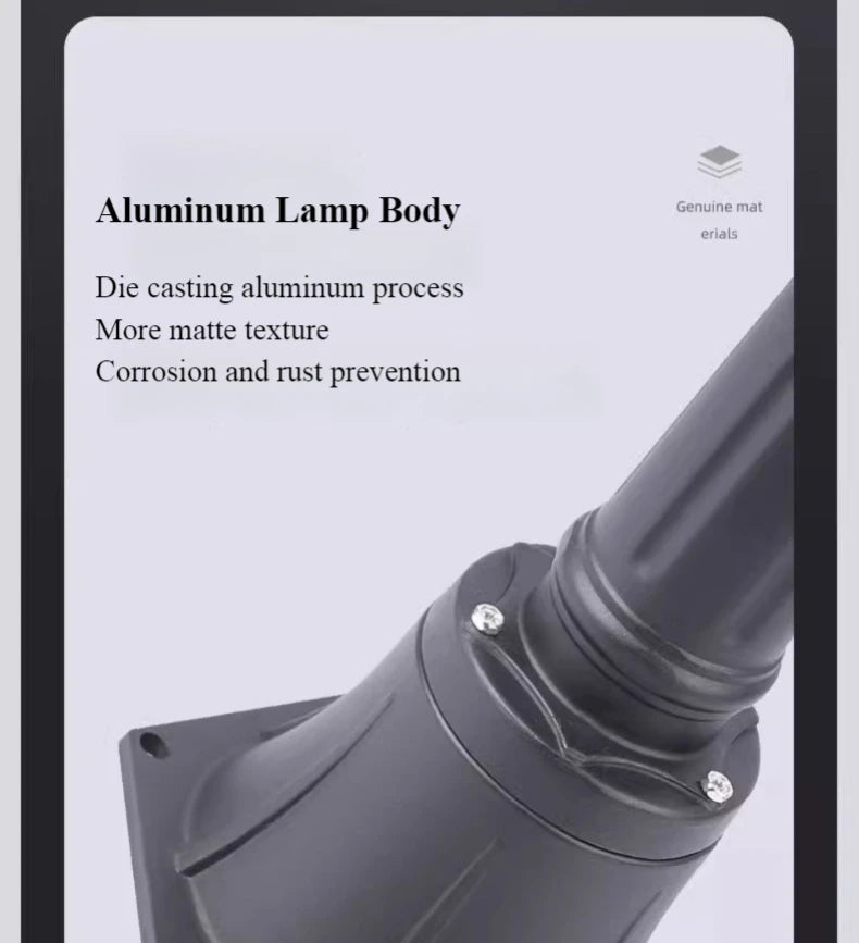 Modern Outdoor Street Lights for Villa Yard Garden Waterproof Aluminum Lamps High Pole Pillar Lamp Landscape Decor Lighting IP65