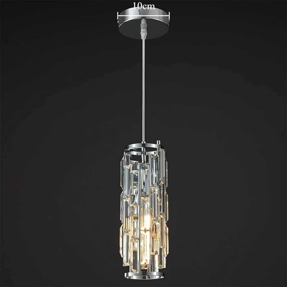 Crystal Pendant Lamp American Industrial-style Home Décor Lighting Fixtures for Kitchens, Dining Rooms, Parlor and Bedrooms