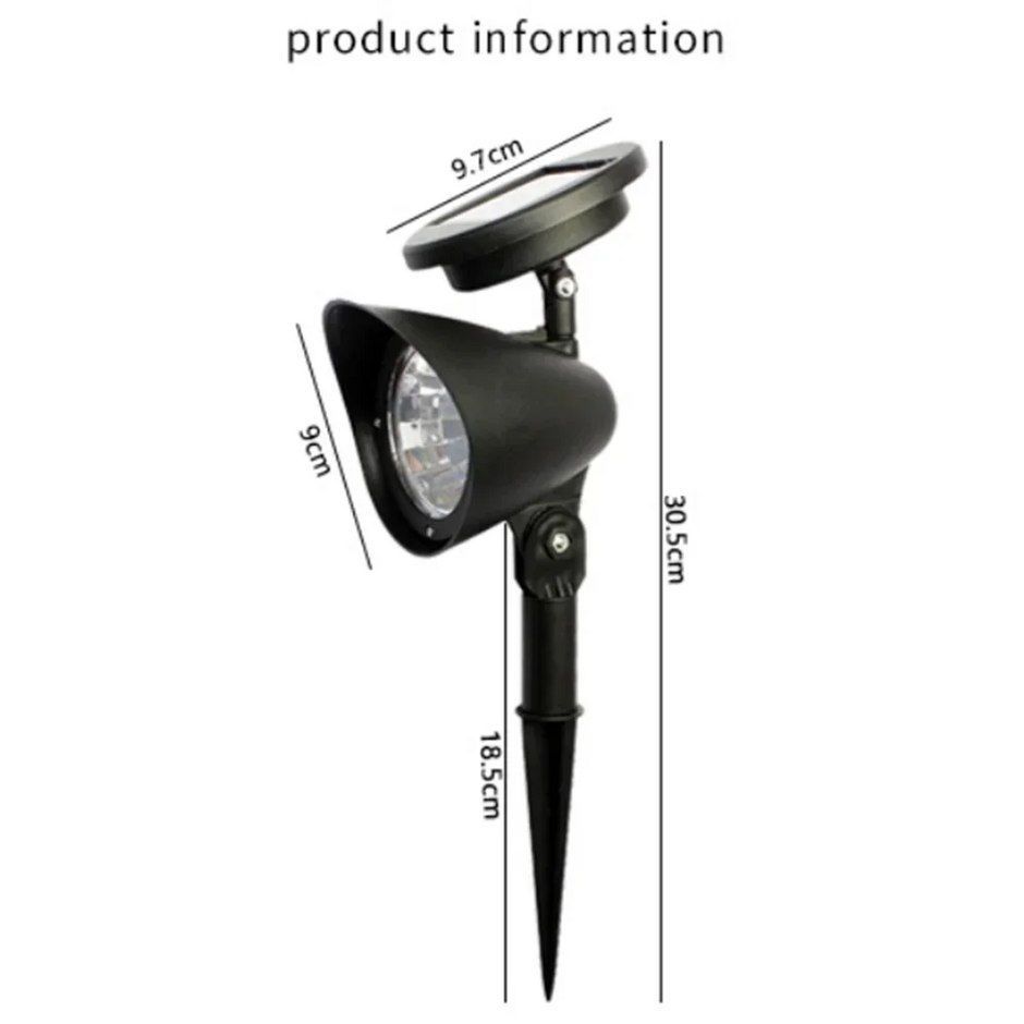 Outdoor Led Solar Spotlight Garden Lights Landscape Decoration IP65 Waterproof for Lawn Courtyard Pathway Tree Separately Lamp