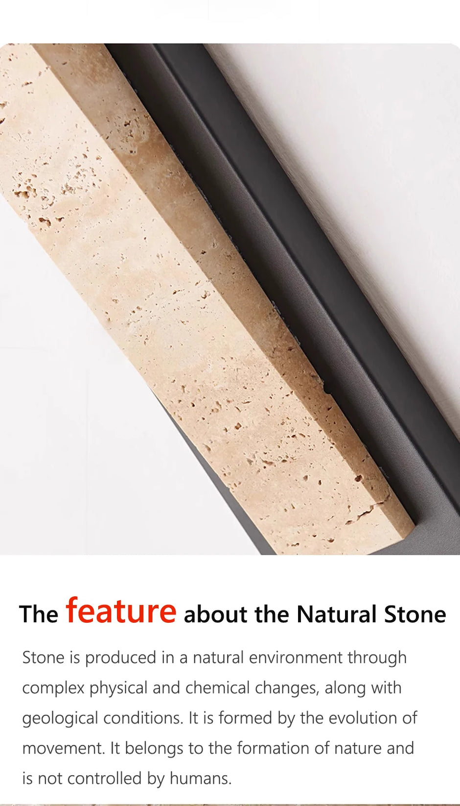 Waterproof Outdoor Wall Light Natural Stone Exterior IP65 Weather-Resistant Lighting for Garden Porch Balcony Villa & Patio Deco