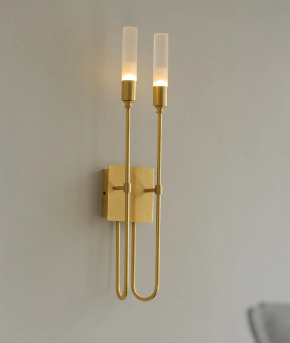 Modern Luxury Double Head Wall Lamp American Style LED Sconce for Living Room Bedroom Bedside Staircase Hotel Villa Dining