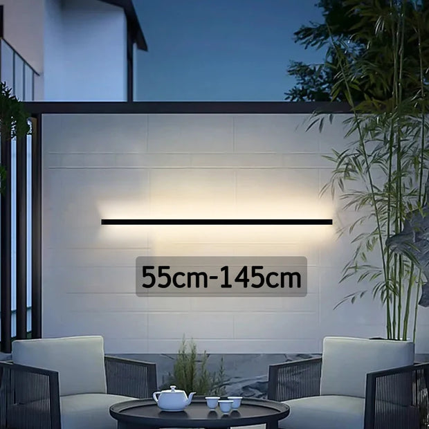 LED Lighting Wall Lamp IP65 Garden AC Long Wall Light Outdoor Waterproof Modern Long Strip 85-256v OutdoorDecoration