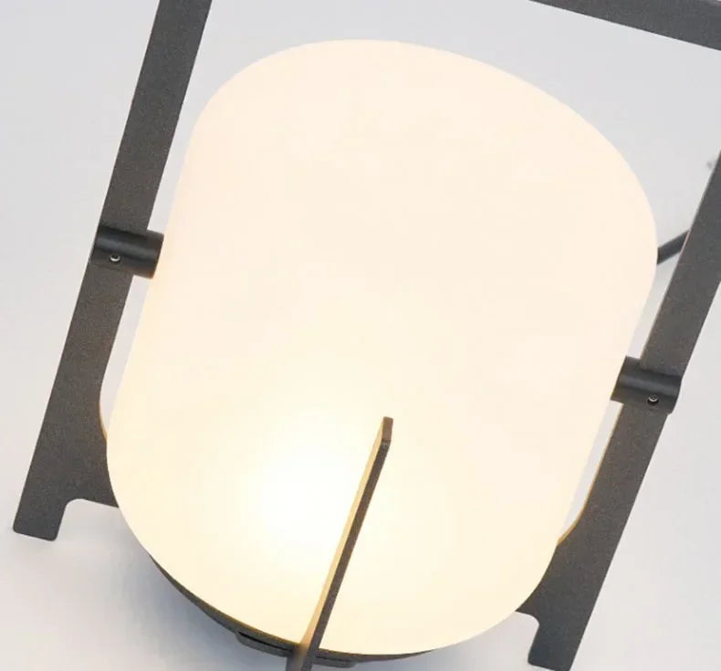 Japanese Style Garden Outdoor Waterproof LED Floor Lamp Simple Restaurant Hotel Acrylic Rechargeable Solar Power Standing Lamp