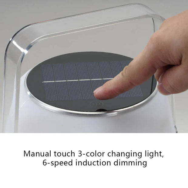 Solar Camping Lights Rechargeable Portable Patio Table Lights Outdoor Waterproof Patio Garden Arrangement Hanging Tent Ambiance