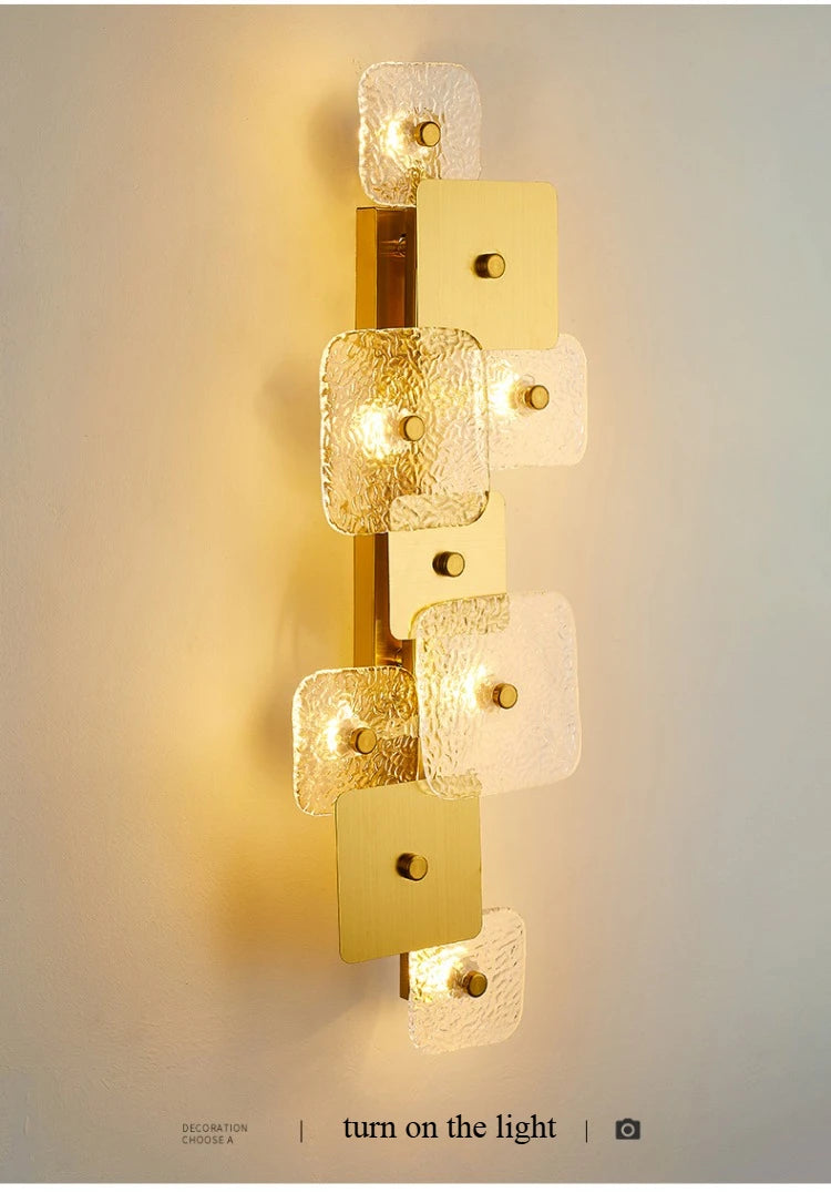 Light living room background wall large wall lamp designer staircase entrance personalized sofa bedroom bedside lamp