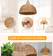 Wicker Rattan Pendant Lamp Teahouse Homestays Decorative Pastoral Retro Pendant Light Kitchen Corridor Bedroom Dining Chandelier