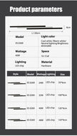 Outdoor Garden Wall Light Waterproof Long Strip Shape Lamp LED85v-265v Black&White Color Porch Lighting Fixture for Villa Garage