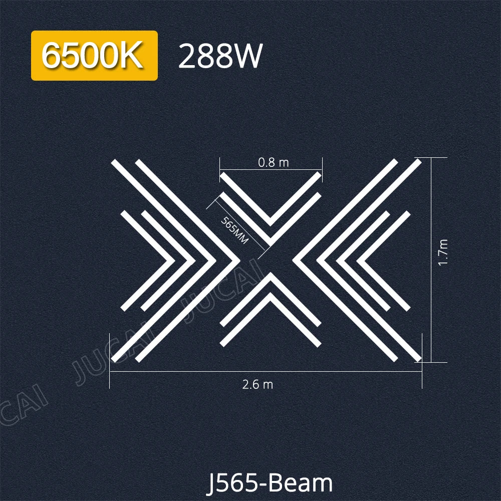 6500K  LED tube combination rectangular sleeve lamp made of PC material,lightweight For garage light,barber shop bedroom