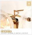 Creative Matte Metal Golden Base with LED Bubble Water Pattern Glass Round Shade Wall Sconce Bedside Lamp