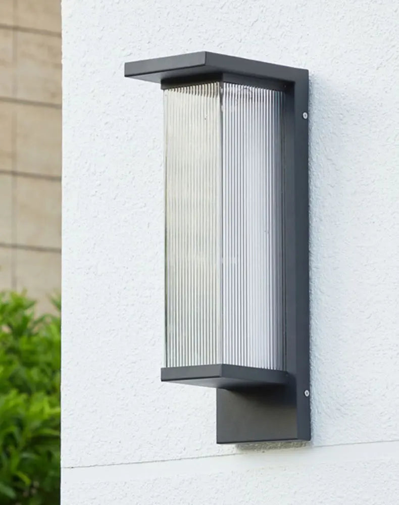 Outdoor Waterproof Wall Lamp for Courtyard Villa Entrance Garden Yard Lighting Modern Simple Style Metal+PC Light Source
