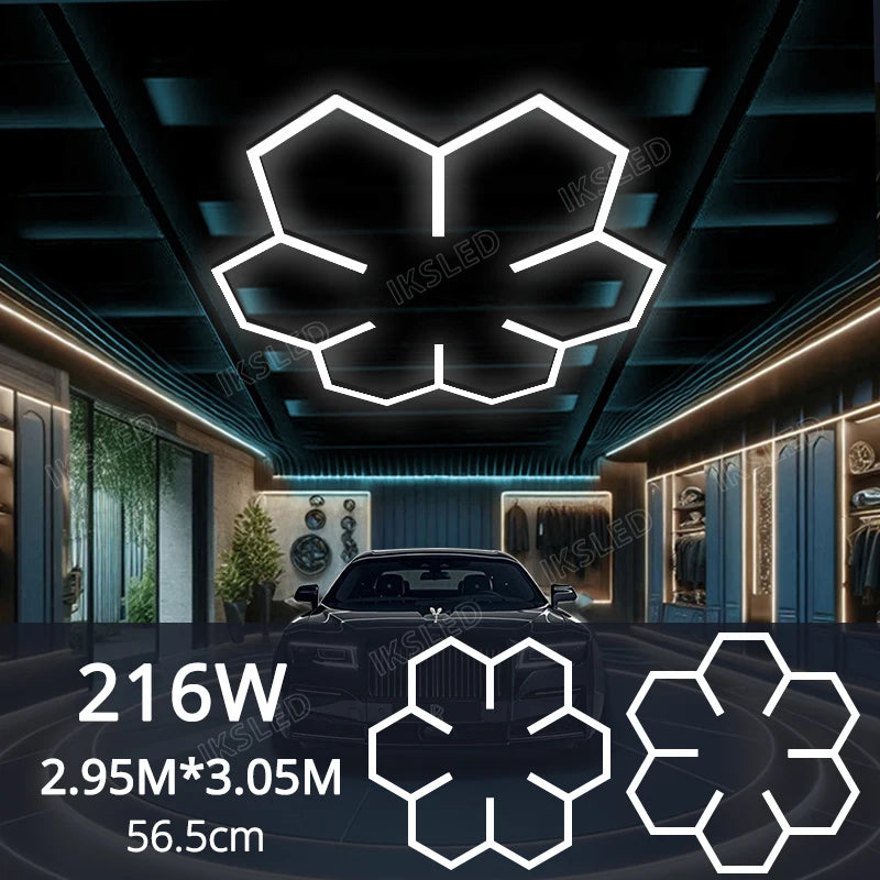 Dimmable  Hexagonal-shaped LED Light  Garage Light High-quality, life Shots, garage/Hair salon Light Honeycomb light AC85-265V