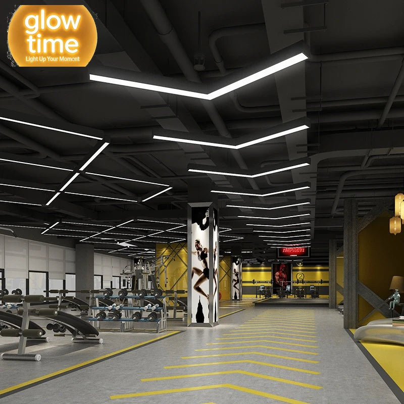 Arrow chandelier LED modeling light Office gym Internet cafe store Shopping mall corridor aisle V-shaped industrial wind light