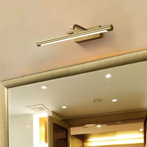 Modern Gold Copper Wall Light Rotatable Mirror Bathroom Bedroom Sconce Brass Simple Lamp GN421TN