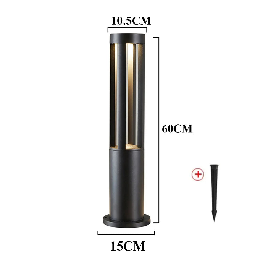 Outdoor Landscape Lawn Lamp Waterproof Villa Garden Courtyard Stand Pole Light Modern Park Community Post Lamp Led Bollard Light