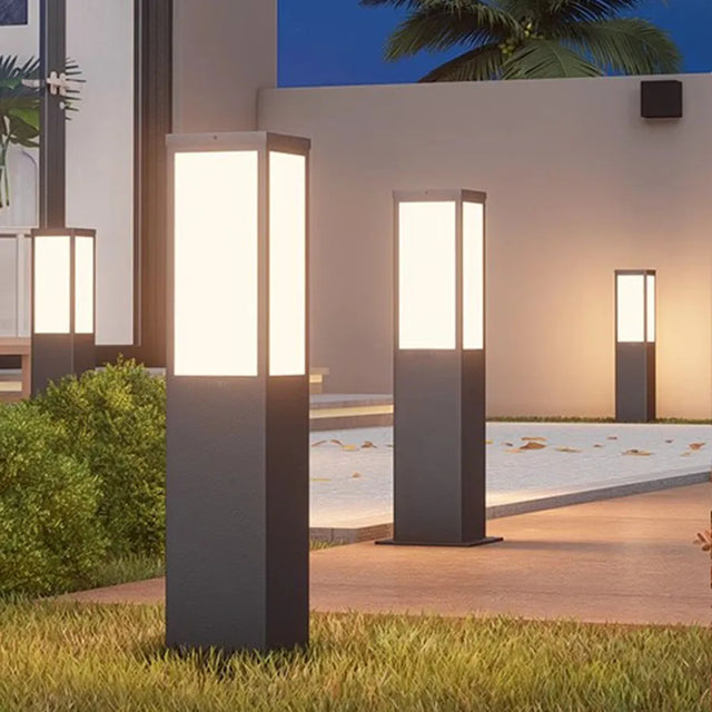 E27 Outdoor Path Light 40/60/80CM Pathway Post Light Waterproof Landscape LED Bollard Lighting Garden Backyard Lantern Lawn Lamp