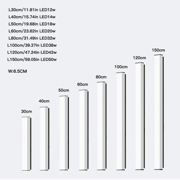 Stainless steel outdoor wall lamp outdoor wall lamp outdoor Led outdoor lighting long wall lamp waterproof IP65 outdoor garden l