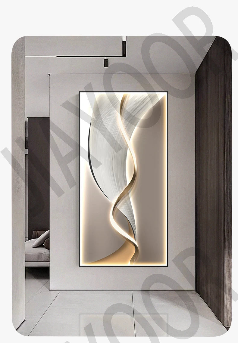 Entrance Foyer Decoration Painting Light High-end Ornament Led Room Light Interior Wall Lamp Home Decoration Item Picture