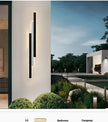 Outdoor Garden Wall Light Waterproof Long Strip Shape Lamp LED85v-265v Black&White Color Porch Lighting Fixture for Villa Garage