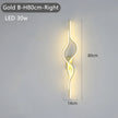 Modern Living Room Long Wall Lights with Anlter Design Gold Black TV Background Decorative Wall Lamp for Bedroom Remote Control