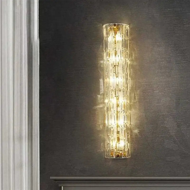 Postmodern Crystal Wall Lamp - Indoor Art Decor Light for Living Room, Staircase & Hallway Atmosphere Lighting