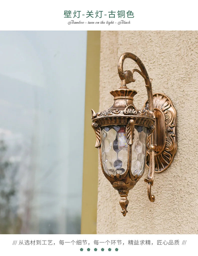 DurableEuropean Outdoor Wall Lamp Indoor And Outdoor Waterproof Led Wall Lamp Simple Corridor Gate Balcony Villa Courtyard Lamp