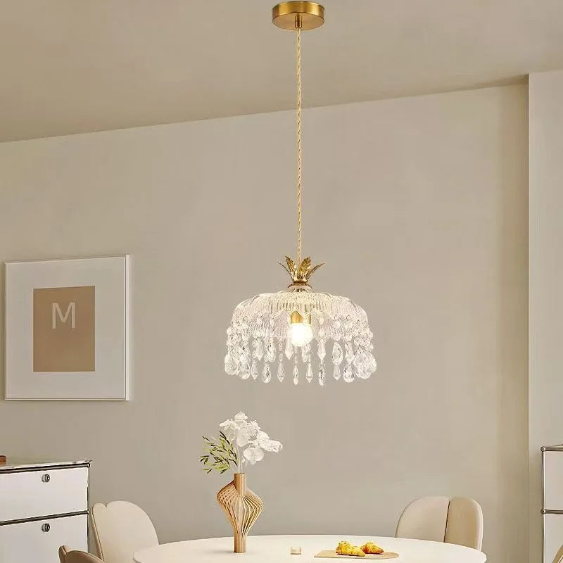 Modern Creative led crystal chandelier hallway chandeliers E27 bulb led lamps Indoor crystal led lustre chandeliers