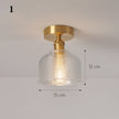 Modern Pendant Ceiling Lamp with Glass Shade for Kitchen Aisle Balcony Bedroom Home Art Deco Led Ceiling Lights Fixtures E27