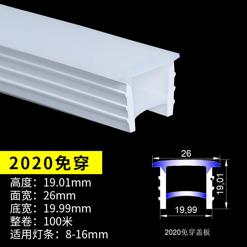 1-10M LED Neon Rope Tube Recessed Silicone Diffuser Channel For WS2811 RGB Indoor Decor Outdoor Waterproof Flexible Strip Light