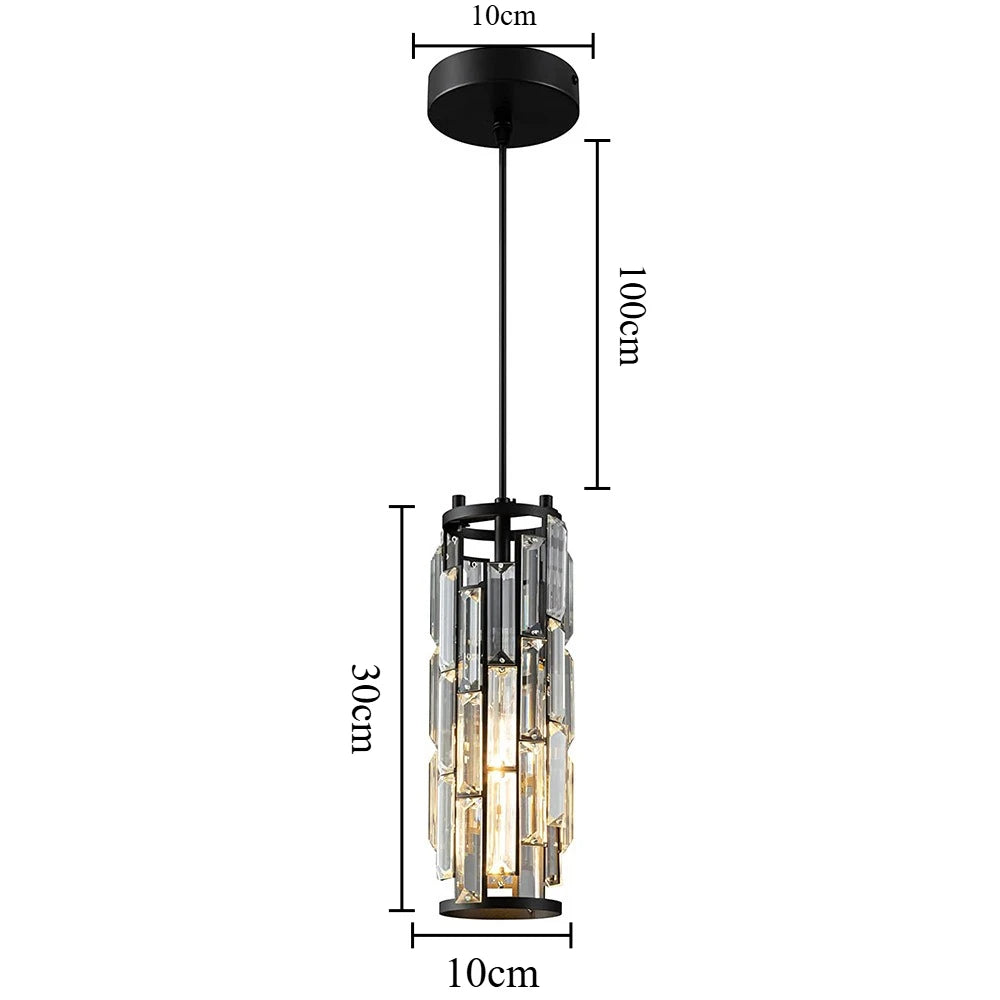 Crystal Pendant Lamp American Industrial-style Home Décor Lighting Fixtures for Kitchens, Dining Rooms, Parlor and Bedrooms