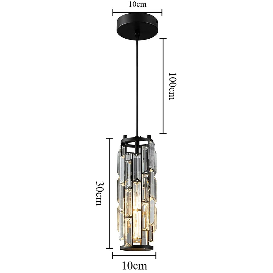 Crystal Pendant Lamp American Industrial-style Home Décor Lighting Fixtures for Kitchens, Dining Rooms, Parlor and Bedrooms