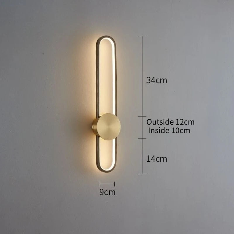 Modern Sconce LED Long Wall Light for Bedroom Living Room Surface Mounted Background Room Decor Wall Lighting Fixture