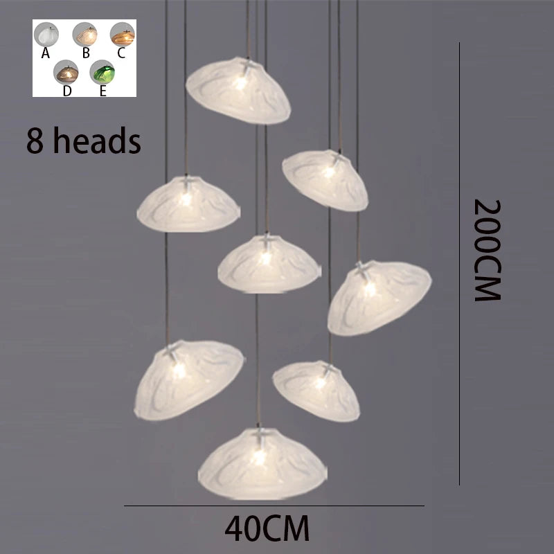 Nordic home decoration, stair chandelier, living room and dining room Pendant lights, ceiling light, indoor lighting