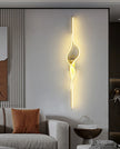 Modern Living Room Long Wall Lights with Anlter Design Gold Black TV Background Decorative Wall Lamp for Bedroom Remote Control