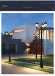 Waterproof high LED retro outdoor landscape courtyard 3m European style outdoor lawn lamp villa household garden street lighting