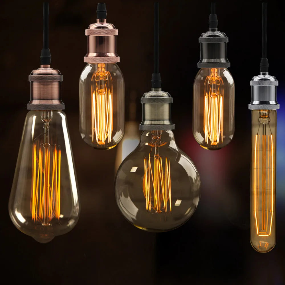 Retro Pendant Lights E27 110V 220V Socket Vintage Aluminum ceiling Light Bedside multicolour chandelier Light Industrial Lamp