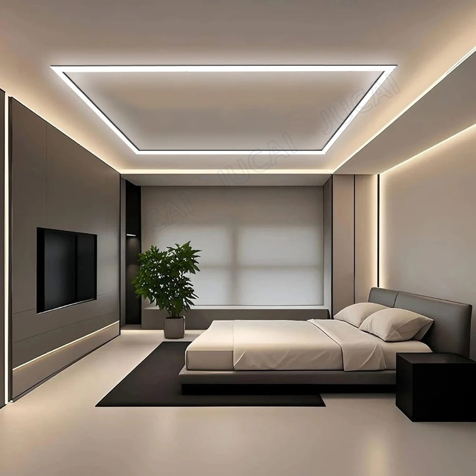 6500K  LED tube combination rectangular sleeve lamp made of PC material,lightweight For garage light,barber shop bedroom