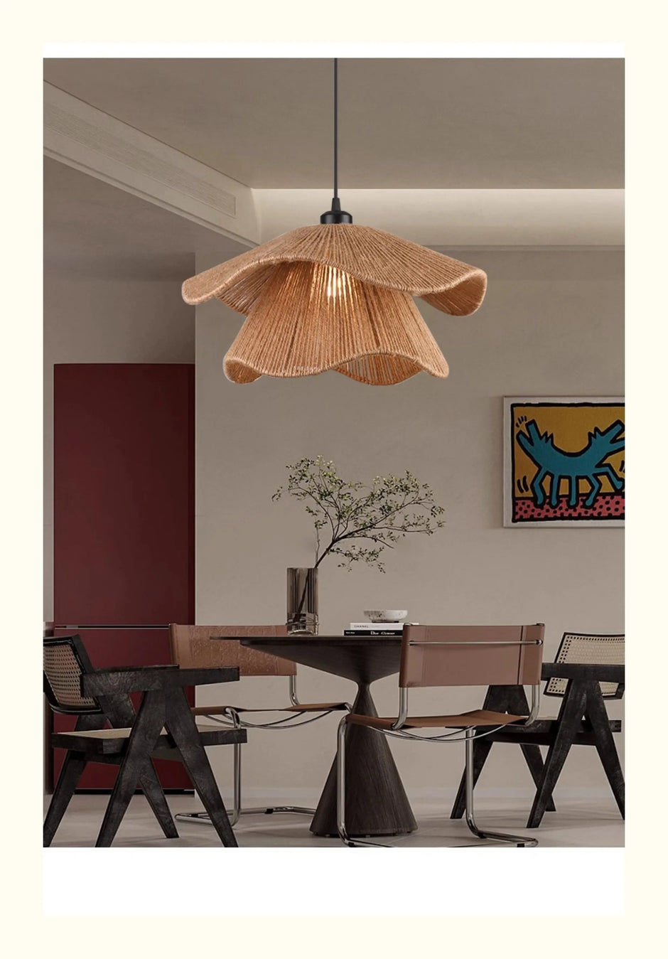 2025 Handmade Woven Restaurant Pendant Light Hemp Rope Light Bedroom Light Restaurant Japanese Style Room Decoration Pendant Lig