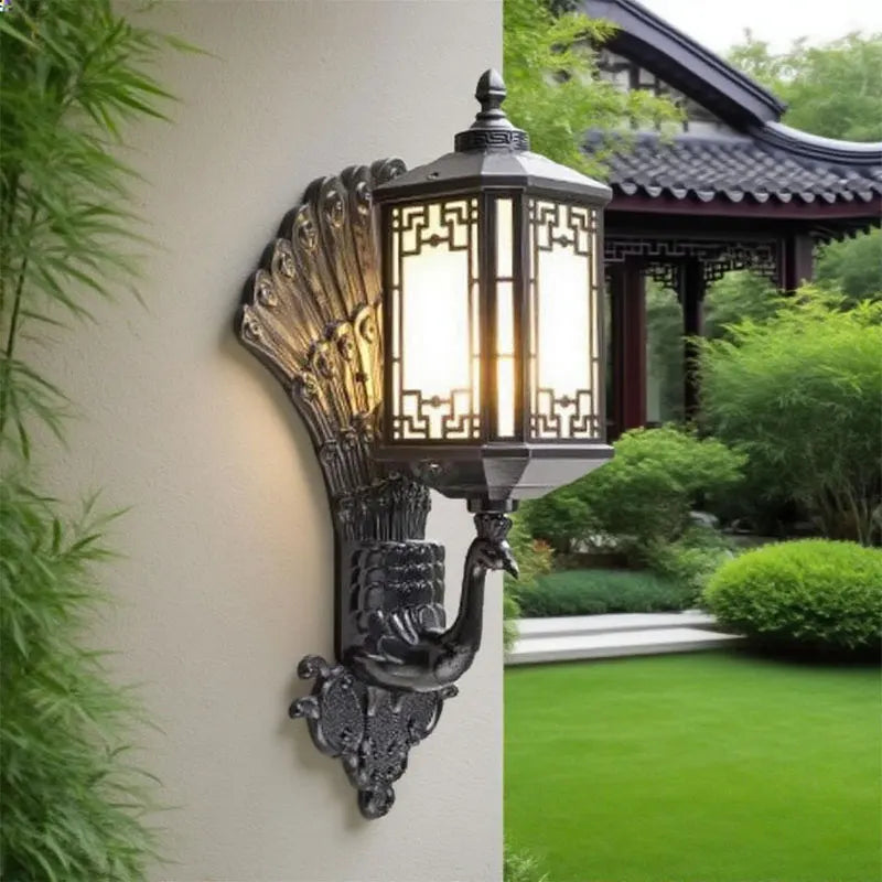 European Style Outdoor Entrance Villa Balcony Waterproof Retro Courtyard Terrace Wall Light
