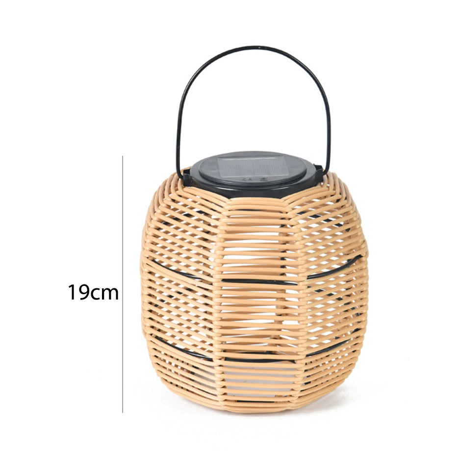 Solar Garden Light Ornaments 600mAh Imitation Rattan Lawn Projection Light Decor